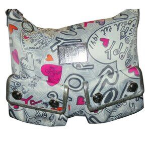 COACH Limited Edition 2009 Poppy Graffiti Double Flap pocket Hobo Bag 14636